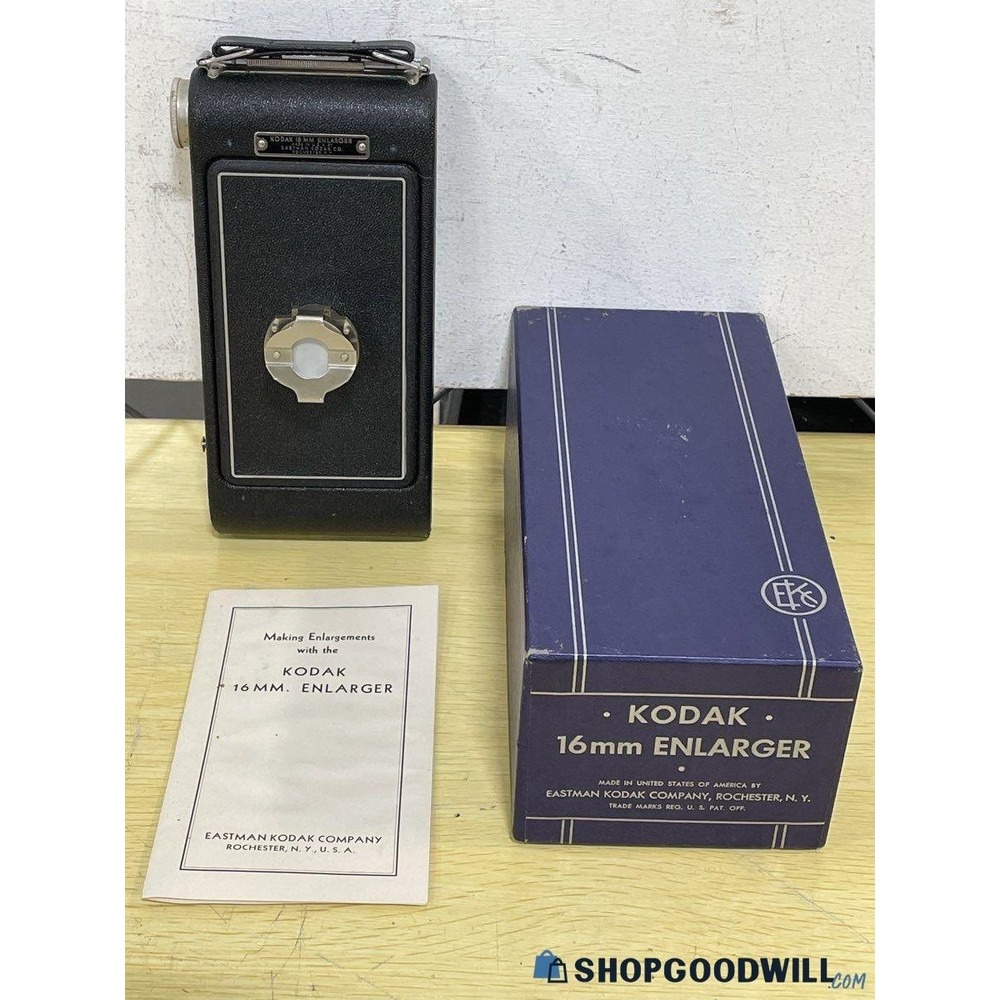 Vintage Kodak 16mm Enlarger Eastman Kodak‎ Co Rochester NY with Box and Manual